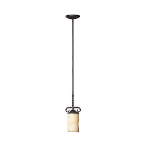 Aston Court - 1 Light Small Pendant in Rustic Style - 5.25 Inches Wide by 13 Inches High - 1251271