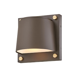 Alton Acre - 6W 1 LED Outdoor Small Wall Mount Lantern In Modern and Coastal Style-6.5 Inches Tall and 6.5 Inches Wide