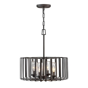 Stockwell Mount - 4 Light Outdoor Medium Chandelier in Transitional Style - 20 Inches Wide by 21 Inches High