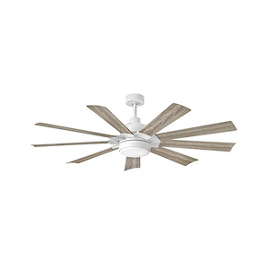 Wilson Grange - 9 Blade Ceiling Fan with Light Kit In Modern and Industrial Style-17.5 Inches Tall and 60 Inches Wide - 1252568
