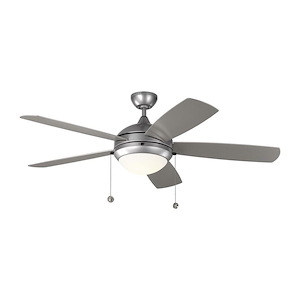 52 Inch Outdoor Ceiling Fan with Light Kit and Pull Chain - Wet Rated Classic 5 Blade Ceiling Fan