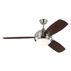 3 Blade Contemporary 52 Inch Ceiling Fan with Light Kit