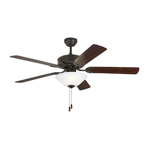 Hadleigh Pleasant - 5 Blade Ceiling Fan with Pull Chain Control and Includes Light Kit in Transitional Style - 52 Inches Wide by 18.3 Inches High - 1252750