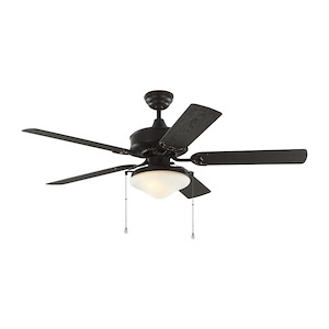 Wet Rated 52 Inch 5 Blade Ceiling Fan with Light Kit - Traditional Ceiling Fan with Hand Remote and Pull Chain - 1252887