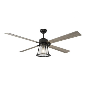 60 Inch 4 Blade Ceiling Fan with Light Kit
