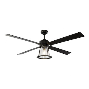 60 Inch 4 Blade Ceiling Fan with Light Kit