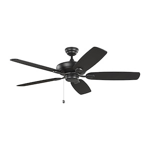 52-Inch 5 Blade Ceiling Fan In Aged Pewter With Light Grey Weathered Oak Blade - Blade Pitch 12