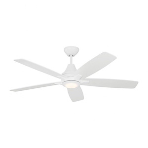 Blyth Nook - 5 Blade Ceiling Fan With Light Kit and Remote Control In Casual_Cottage Style-16 Inches Tall and 52 Inches Wide - 1282675