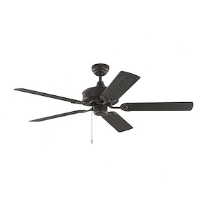 Hadleigh Pleasant - 5 Blade Outdoor Ceiling Fan with Pull Chain Control in Outdoor Style - 52 Inches Wide by 13.9 Inches High