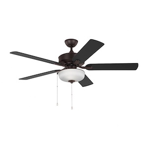 Old Barn Poplars - 5 Blade Outdoor Ceiling Fan with Light Kit In Traditional Style-17.8 Inches Tall and 52 Inches Wide - 1282673