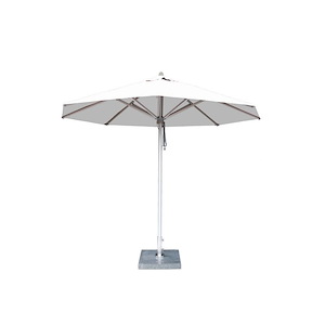 Hurricane - 10 Foot Round Aluminum Market Umbrella with Pulley Lift