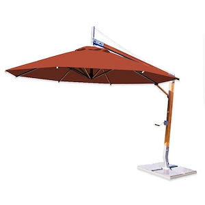 Sirocco Side Wind - 10 Foot Round Bamboo Cantilever Umbrella - 599885
