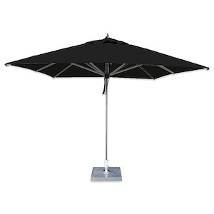 Hurricane - 10 Foot Square Aluminum Market Umbrella with Pulley Lift