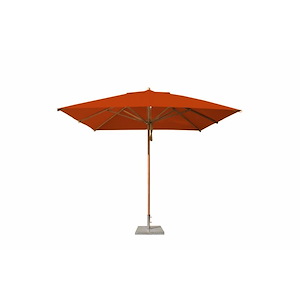 Levante - 10 Foot Square Bamboo Market Umbrella with Pulley Lift - 491030