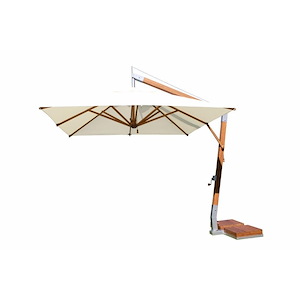 Levante Side Wind - 10 Foot Square Bamboo Cantilever Umbrella - 491003