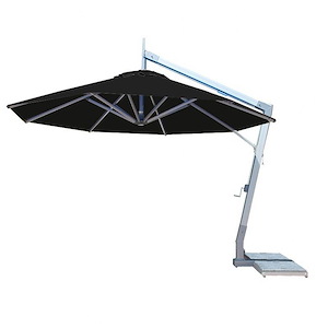 Hurricane Side Wind- 12 Foot Round  Aluminum Cantilever Umbrella - 1297802