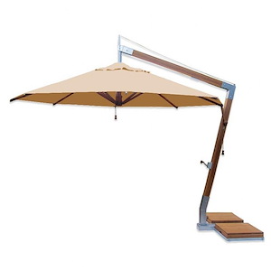 Levante Side Wind - 11.5 Foot Round Bamboo Cantilever Umbrella