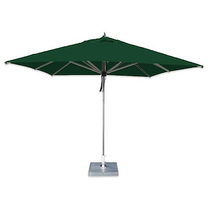 Hurricane -11.5 Foot  Square Aluminum Market Umbrella with Pulley Lift - 1297796