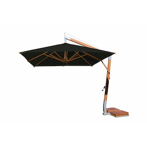 Levante Side Wind- 12 Foot Square Bamboo Cantilever Umbrella