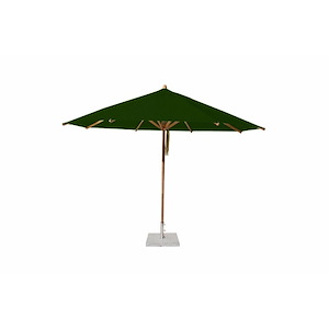 Levante - 13 Foot Round Bamboo Market Umbrella with Pulley Lift
