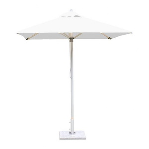 Santa Ana - 7 Foot Square Aluminum Market Umbrella with Pulley Lift (1.5"pole) - 1297782