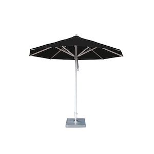 Hurricane - 8.5 Foot Round Aluminum Market Umbrella with Pulley Lift - 1297785