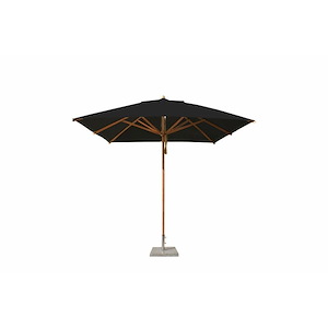 Levante - 9 Foot Square Bamboo Market Umbrella with Pulley Lift