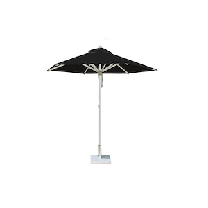 Santa Ana 9 Foot Round Aluminum Market Umbrella with Pulley Lift