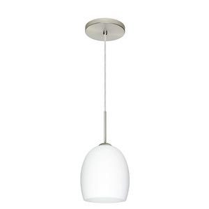Lucia-One Light Cord Pendant with Flat Canopy-6.25 Inches Wide by 7.25 Inches High