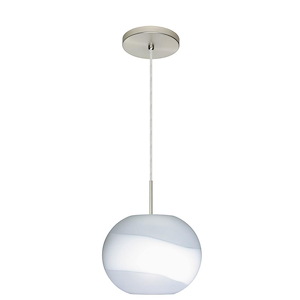Luna-One Light Cord Pendant with Flat Canopy-10.63 Inches Wide by 8.25 Inches High - 404037