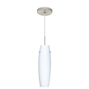 Suzi-One Light Cord Pendant with Flat Canopy-4.25 Inches Wide by 14.5 Inches High