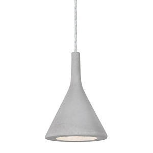 Gala-9W 1 LED Pendant with Flat Canopy-6.75 Inches Wide by 10 Inches High