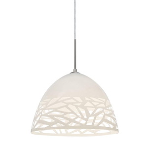 Kiev-One Light Pendant with Flat Canopy-12.5 Inches Wide by 8.75 Inches High