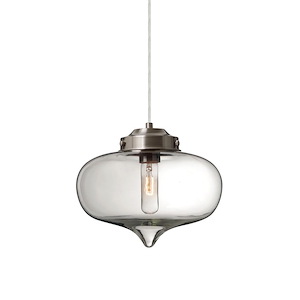 Mira-One Light Cord Pendant with Flat Canopy-10 Inches Wide by 7.75 Inches High - 617598