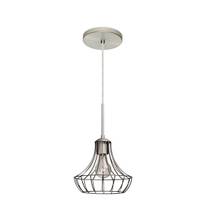 Spezza 7-One Light Cord Pendant with Flat Canopy-8 Inches Wide by 7.25 Inches High