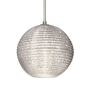Kristall 8 - 1 Light Cord Pendant with Flat Canopy with Dome Canopy In Contemporary Style-9 Inches Tall and 10 Inches Wide