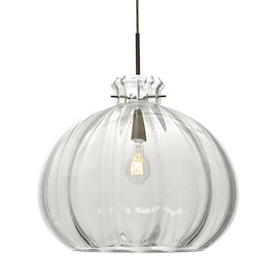 Pinta 12 - 1 Light Cord Pendant with Flat Canopy In Contemporary Style-11.88 Inches Tall and 14.25 Inches Wide