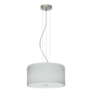 Tamburo 16v2-Three Light Cable Pendant with Flat Canopy-15.75 Inches Wide by 7.88 Inches High