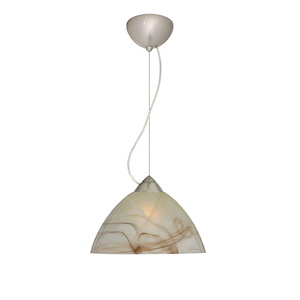 Tessa-One Light Cord Pendant with Flat Canopy-10.5 Inches Wide by 5.5 Inches High - 1211159