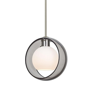 Mana-One Light Stem Pendant with Flat Canopy-9 Inches Wide