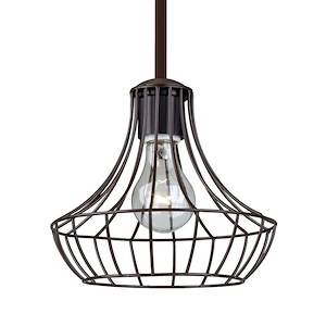 Spezza 7 - 1 Light Stem Pendant In Industrial Style-7.25 Inches Tall and 8 Inches Wide
