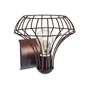 Spezza - 1 Light Wall Sconce In Industrial Style-8.75 Inches Tall and 7.25 Inches Wide