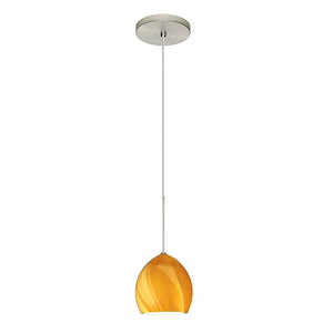 Sprite-One Light Cord Pendant with Flat Canopy-4.5 Inches Wide by 5.5 Inches High