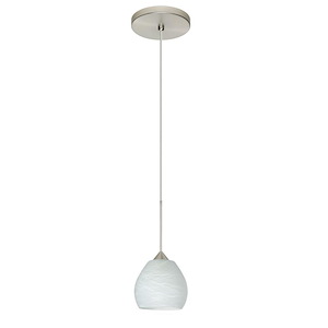 Tay Tay-One Light Cord Pendant with Flat Canopy-5 Inches Wide by 10 Inches High - 404124