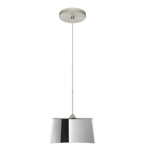 Groove-One Light Cord Pendant with Flat Canopy-7.5 Inches Wide by 4.25 Inches High