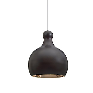 Felix-10W 1 LED Cord Mini Pendant with Flat Canopy-7.88 Inches Wide by 10.75 Inches High