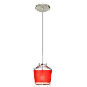 Pica 6-One Light Cord Pendant with Flat Canopy-8.7 Inches Wide by 6.6 Inches High