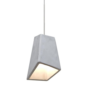 Skip-One Light Pendant with Flat Canopy-4 Inches Wide by 6 Inches High