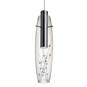 Willow - 3W 1 LED Cord Pendant In Contemporary Style-13.75 Inches Tall and 3.5 Inches Wide