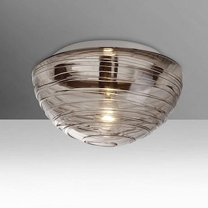Wave 12 - 1 Light Flush Mount In Contemporary Style-6.25 Inches Tall and 11.75 Inches Wide